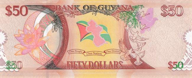 Guyana p41 50 Dollar 2016